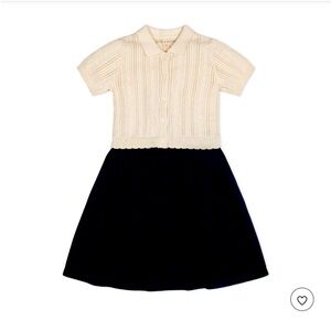 Charming Cream and Black Kids Dress